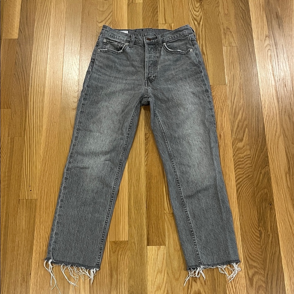 GAP Gray Cheeky Straight High Rise Jeans